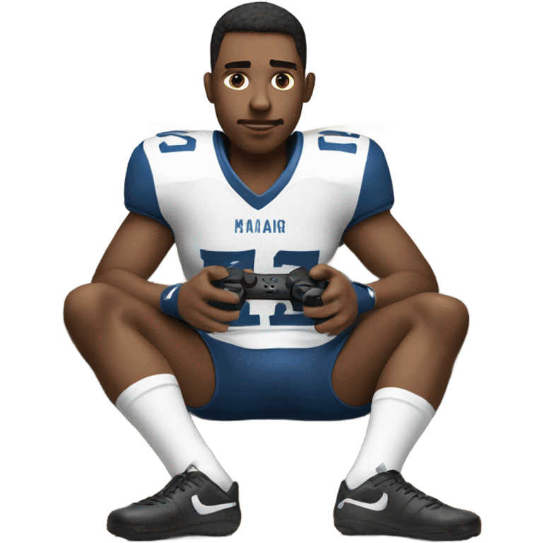 Football player playing video games  emoji