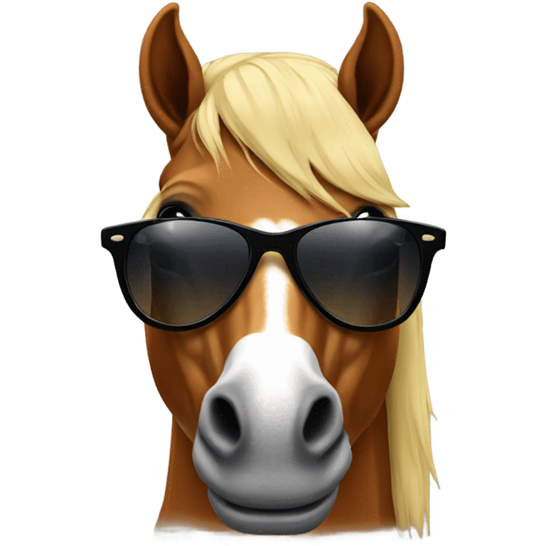 Horse with sunglasses  emoji