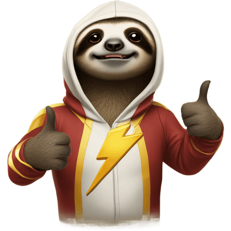 tired sloth The Flash shows thumbs up emoji