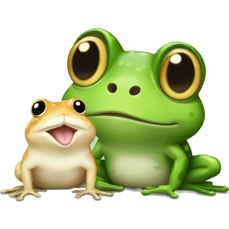 Frog with hamster emoji