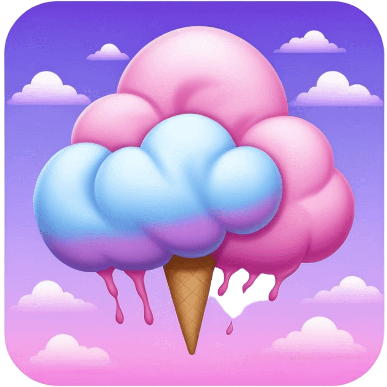 cottton candy sky background  emoji