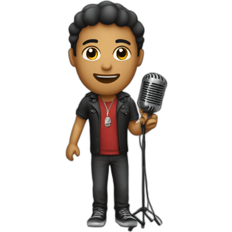 cantante con microfono emoji