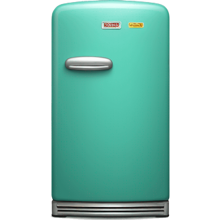 Realistic teal vintage fridge  emoji