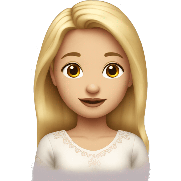 niña pequeña rubia de pelo emoji