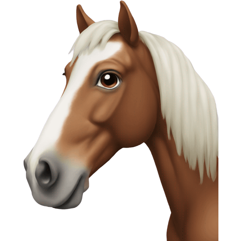 Horse with clown wig and nose  emoji