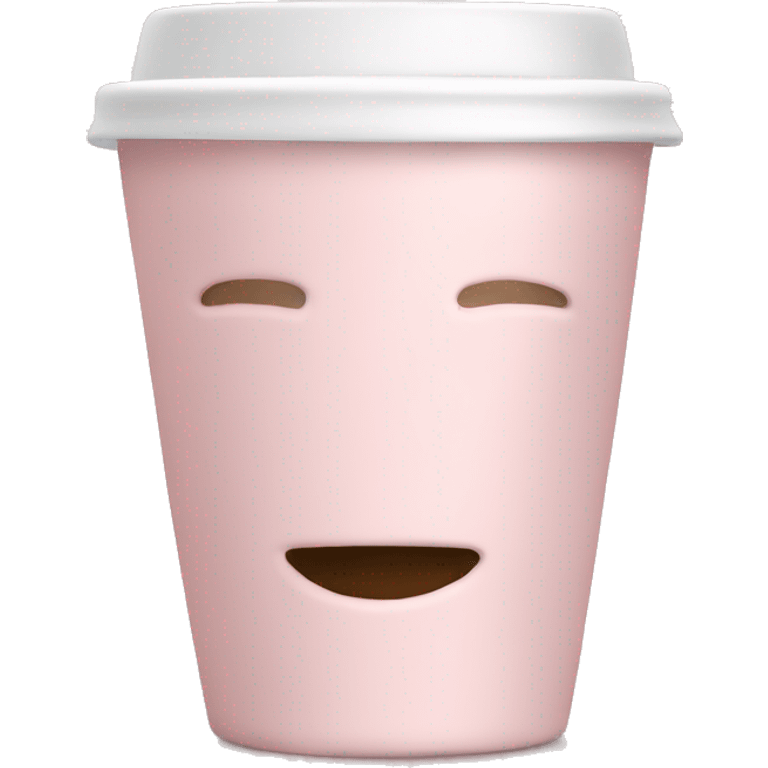 Pale pink ceramic coffee cup emoji