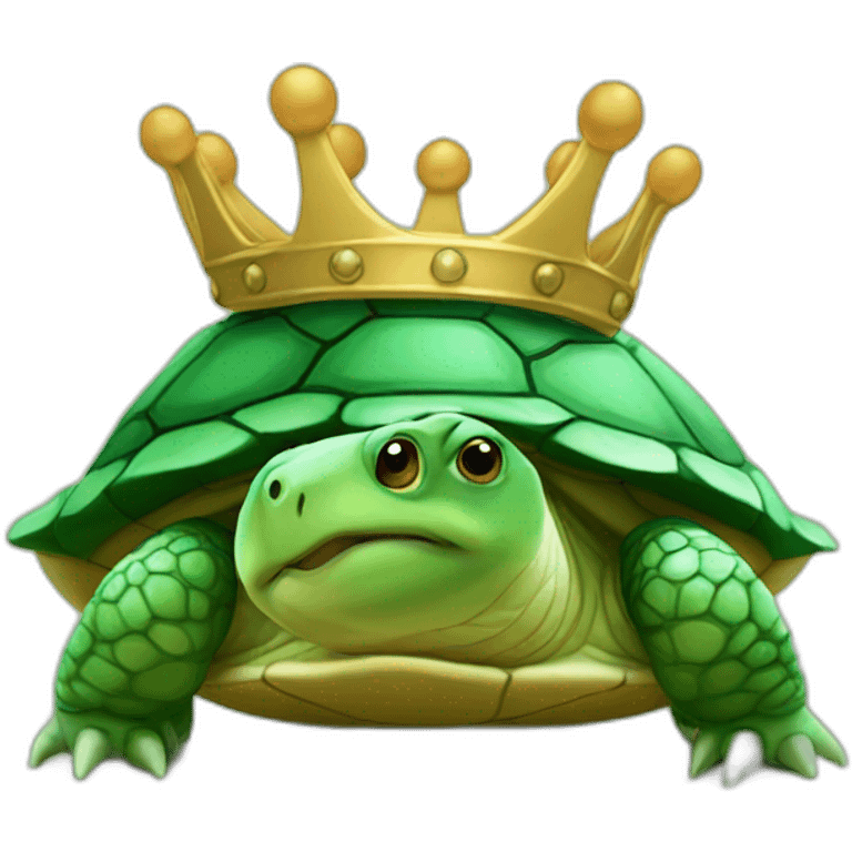 Turtle crown emoji