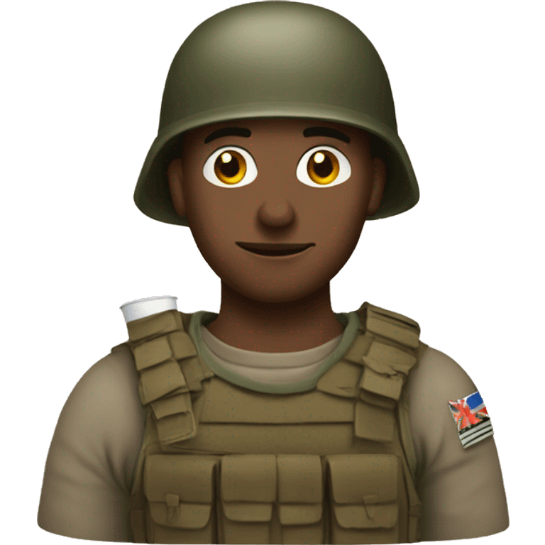 soldier with brew emoji