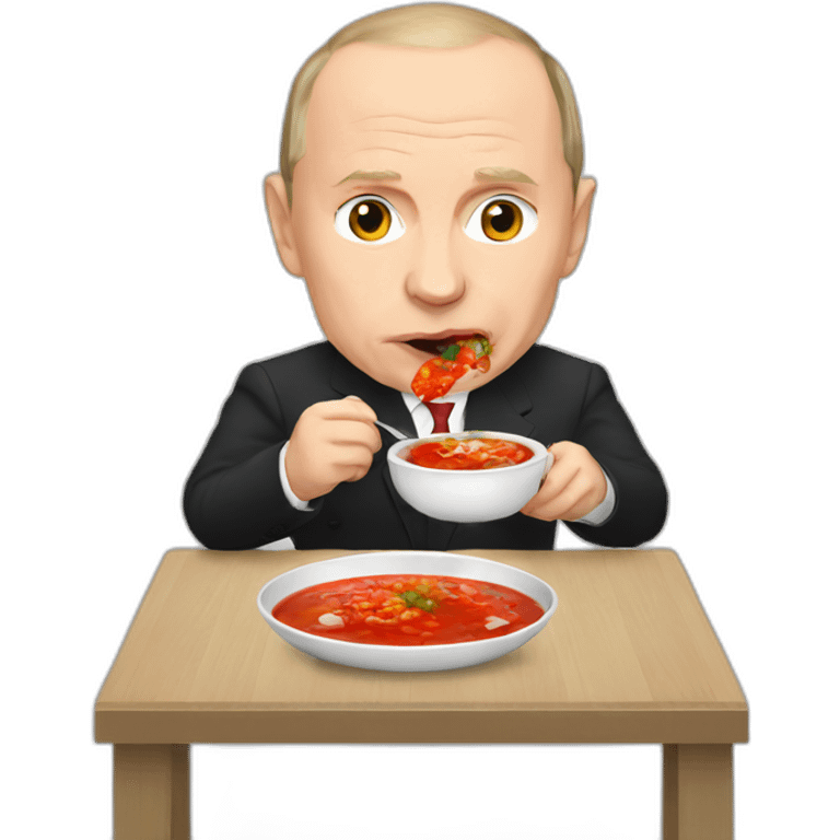 Putin eating borsch emoji