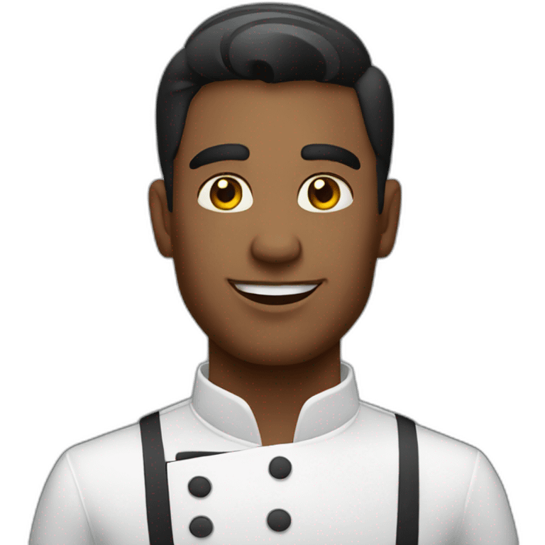 white waiter emoji