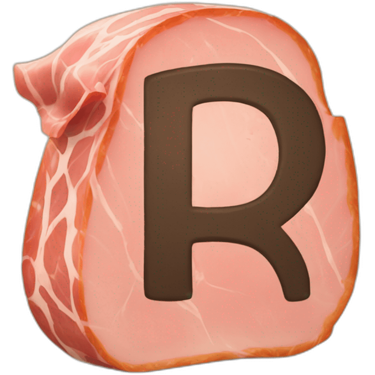 ham with the letter r emoji