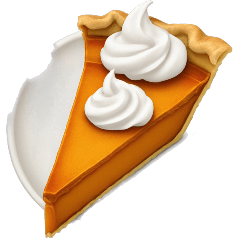 Pumpkin pie with whipped cream  emoji