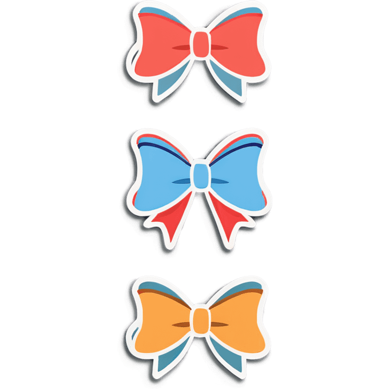 4 bow's in a single line
 emoji