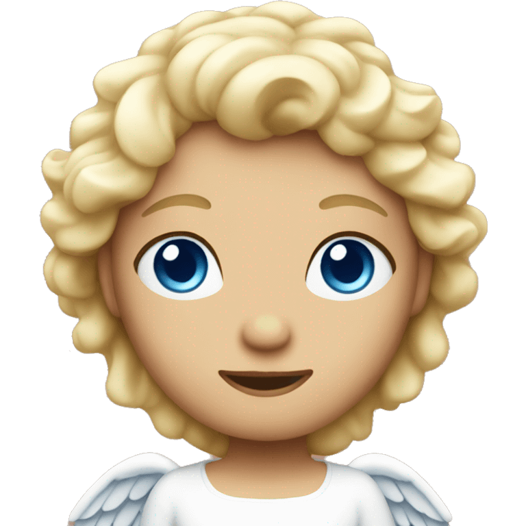 Angel with blue eyes and blond hair emoji