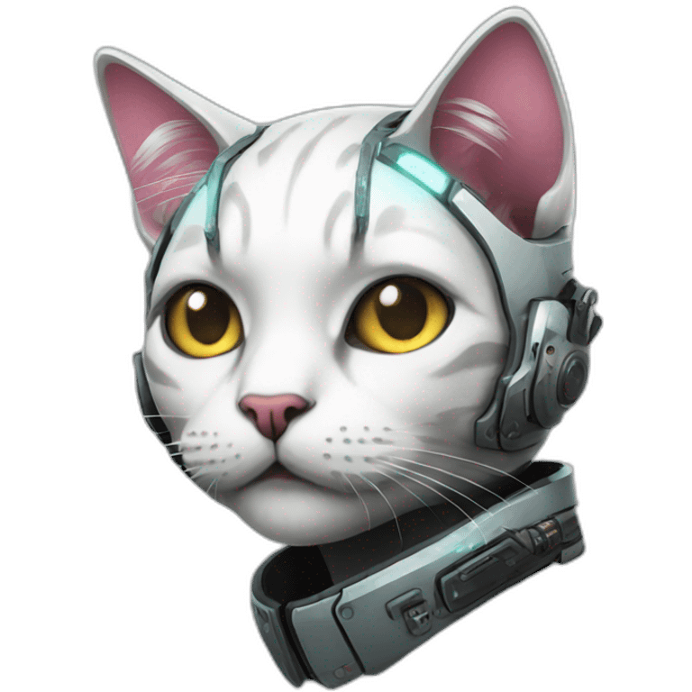 Cyberpunk cat emoji