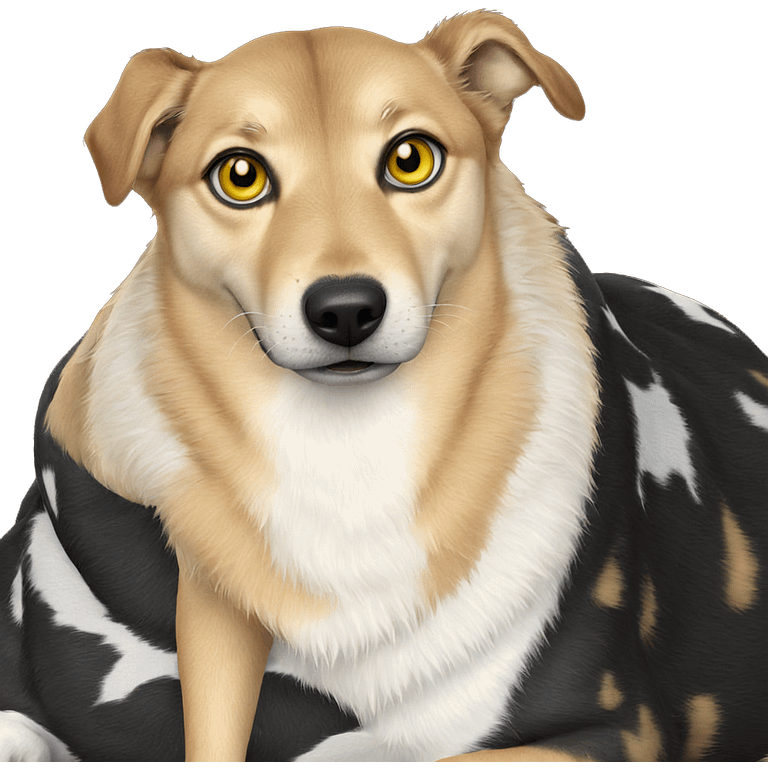 striking yellow eyes of dog emoji