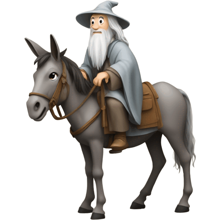 Gandalf on a donkey emoji