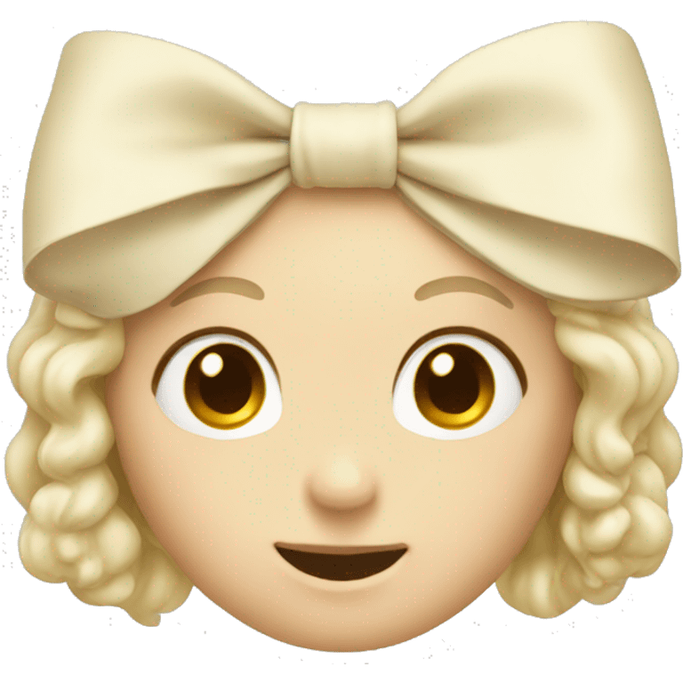 cream bow emoji