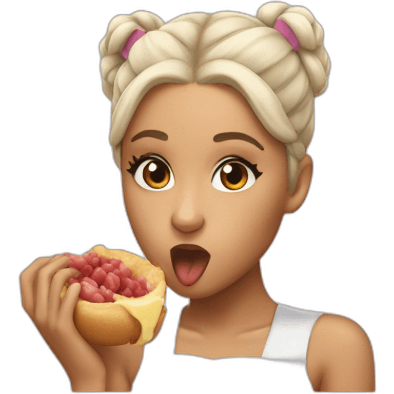 Ariana grande qui mange emoji