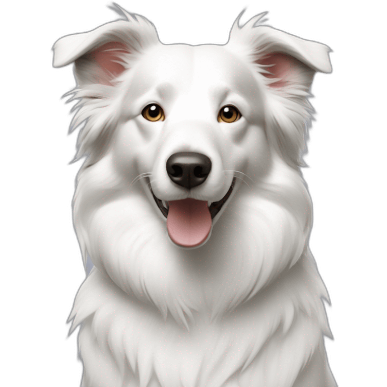 border-collie-all white- no black emoji