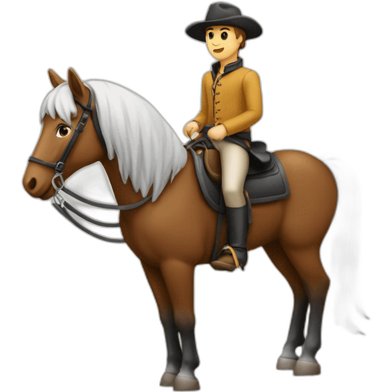 Homme sur un cheval emoji