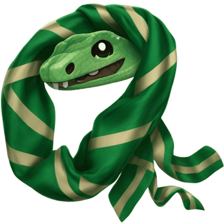 Slytherin snake with hogwarts scarf emoji