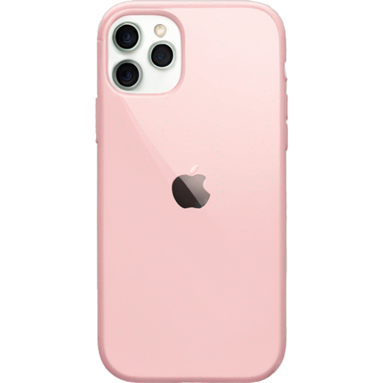 Light pink iPhone 12 with a light pink case emoji