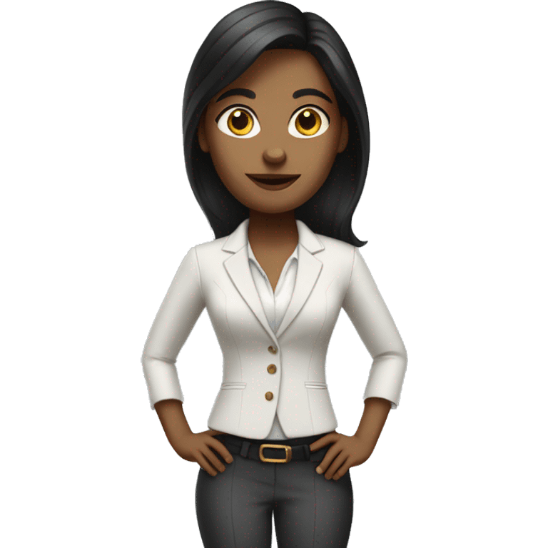 full body brunett white woman in business outfit emoji