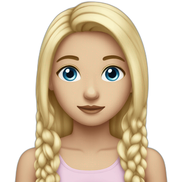 Girl-blue - eyes- long - hair - br emoji