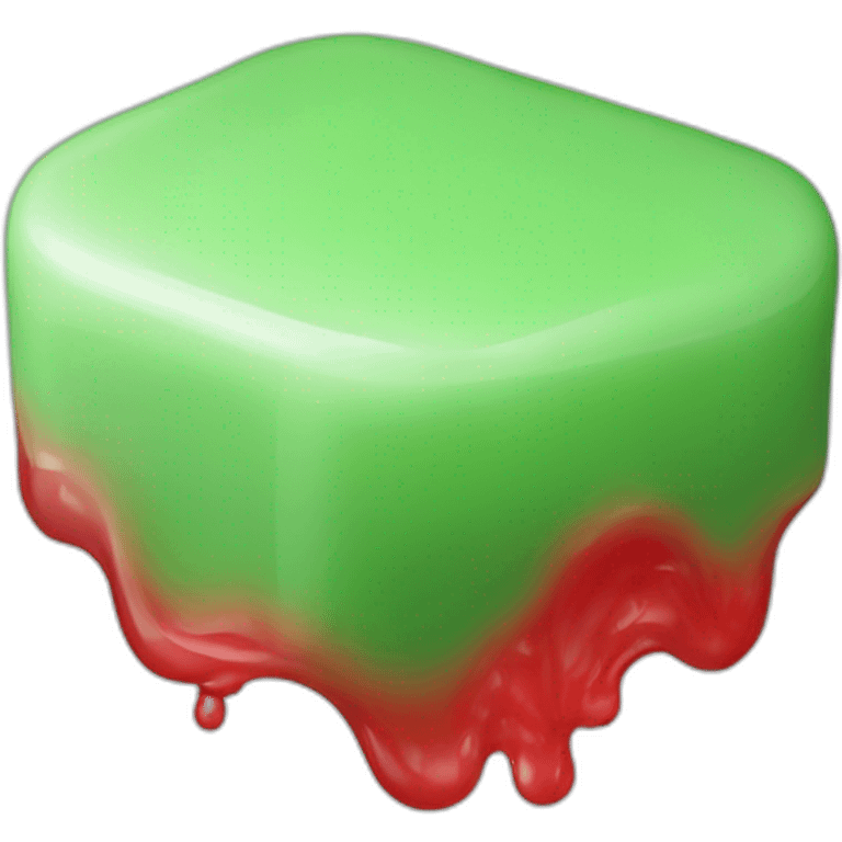 green soap flowing with red liquid emoji