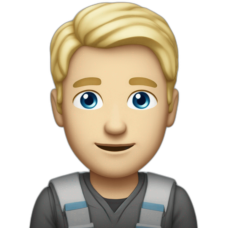 52 year old blue-eyed blonde-haired personable trustworthy professional male emoji