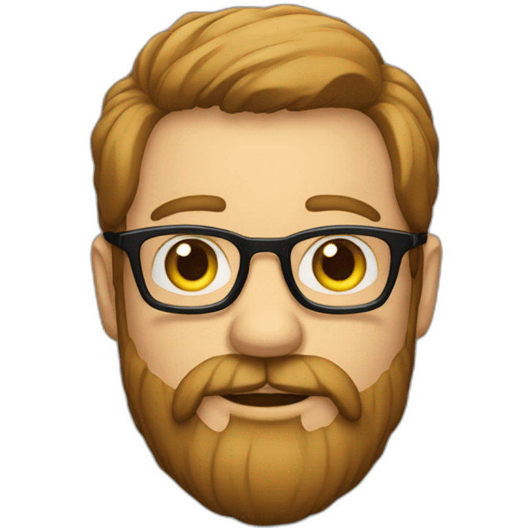 beardy man with glasses emoji