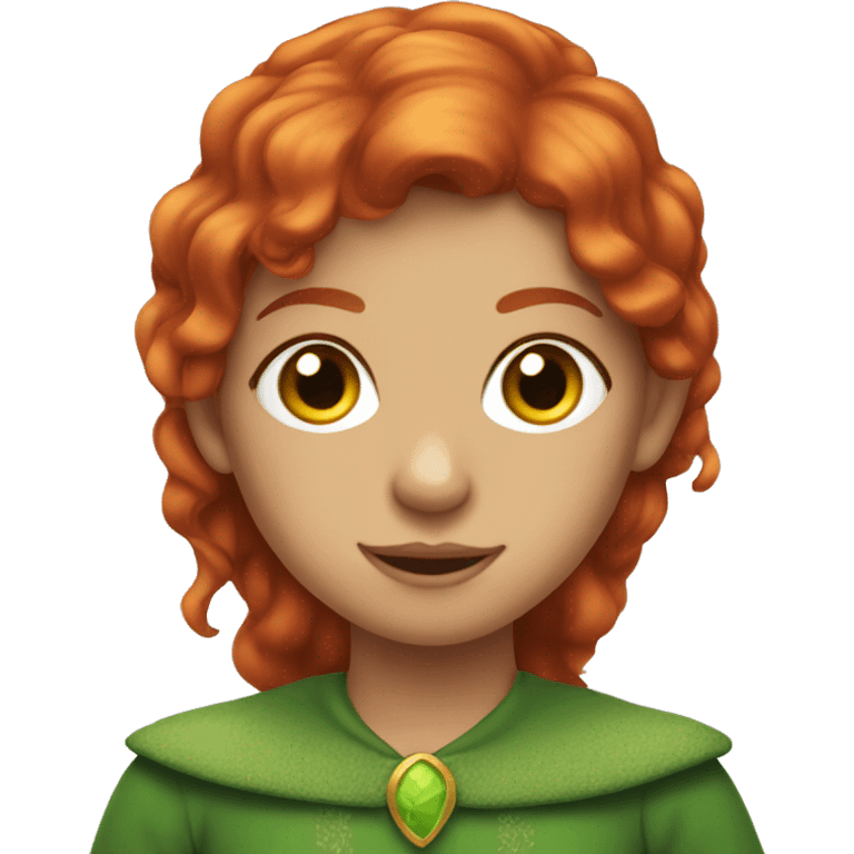 Redheaded girl with elf ears emoji