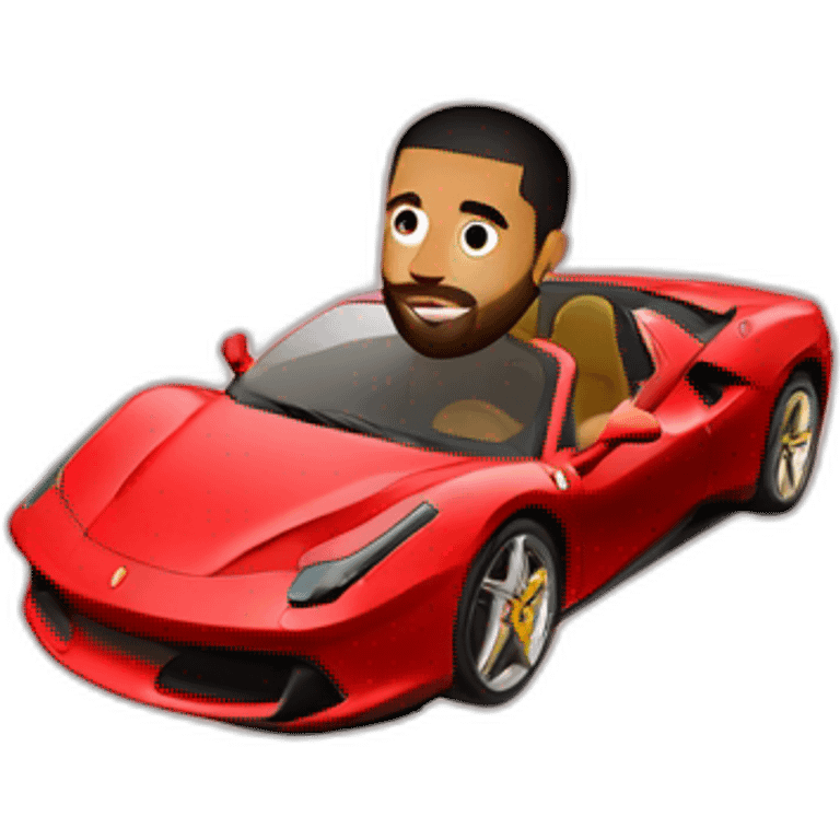 Drake in a Ferrari emoji