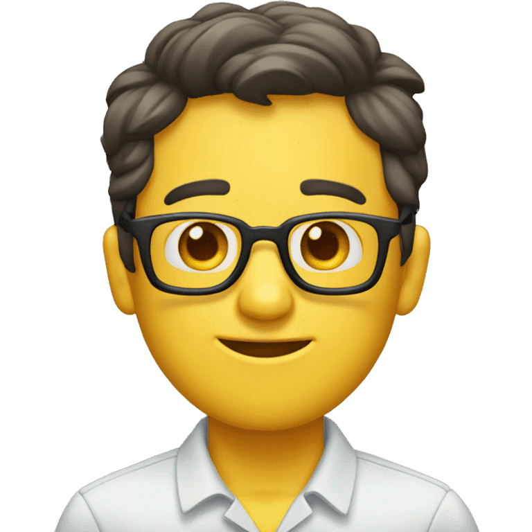 Emoji con lentes y levantando un dedo emoji