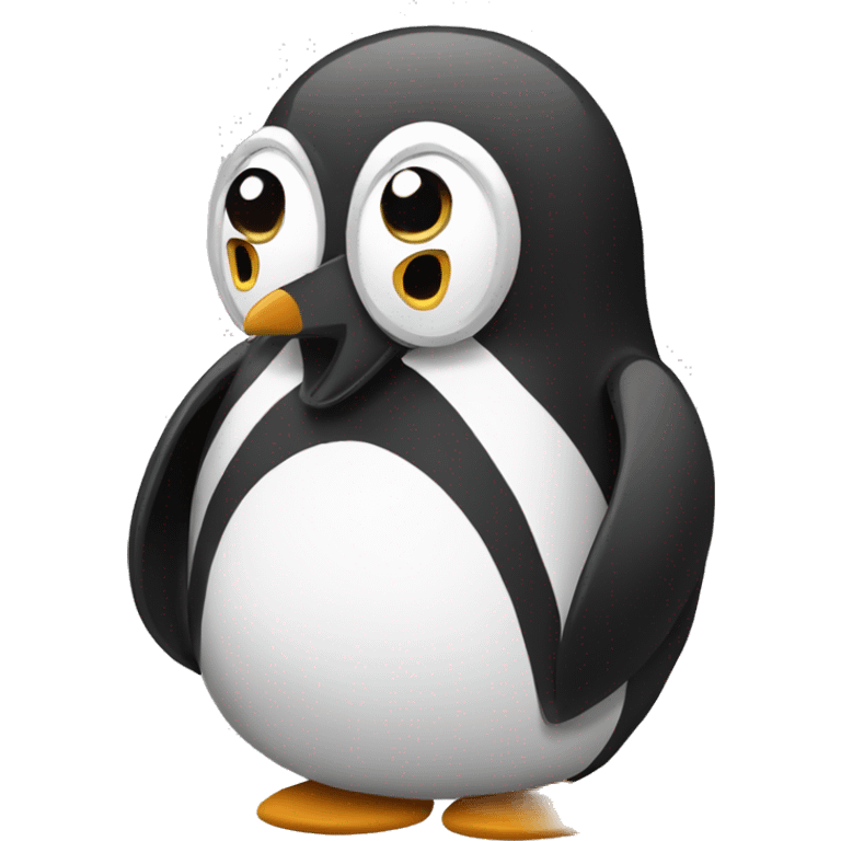 pengiun on computer (linux) emoji