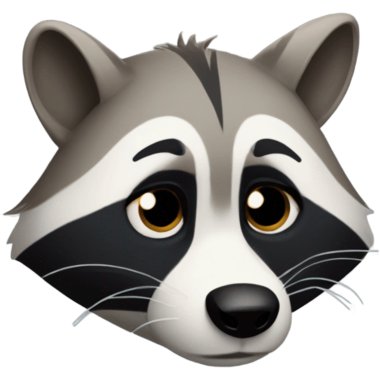 sad raccoon emoji