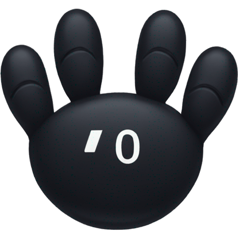 A black panther holding the number 0 in its paws emoji