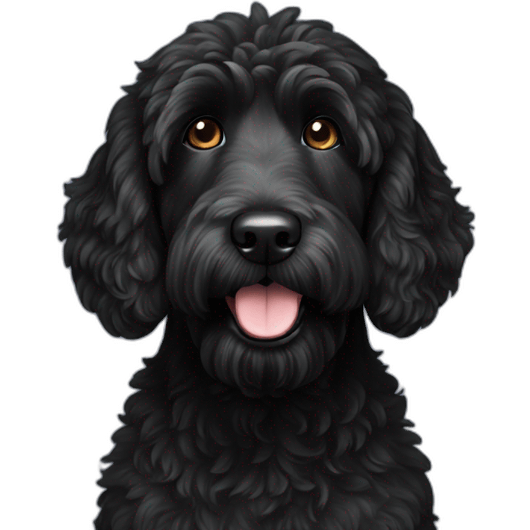 Black Labradoodle emoji