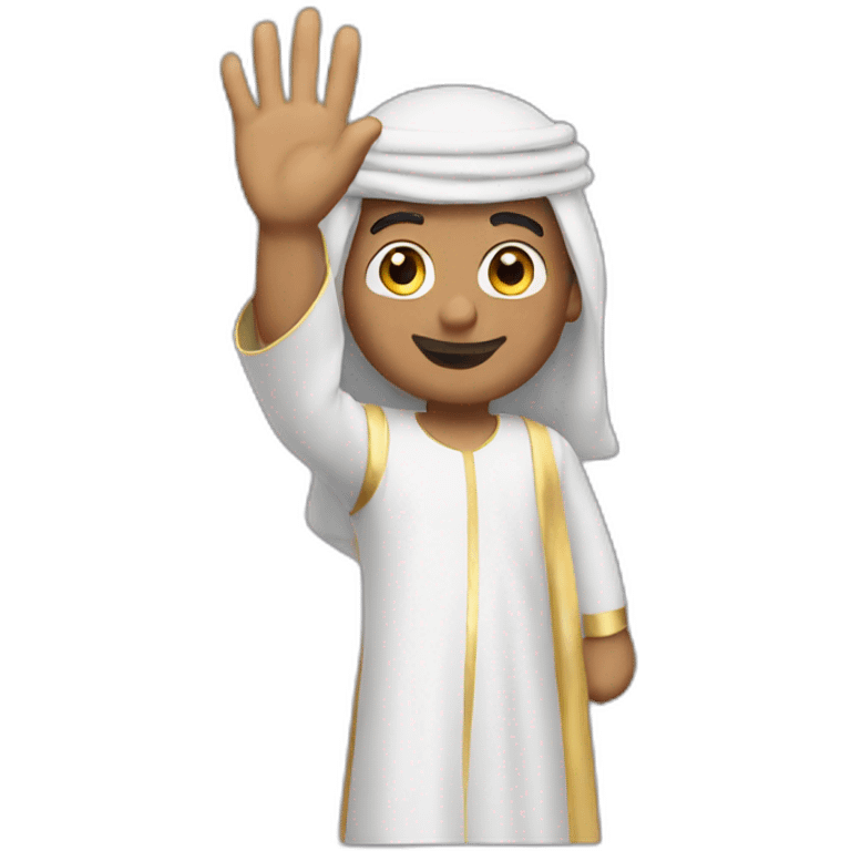 arab prince waving emoji