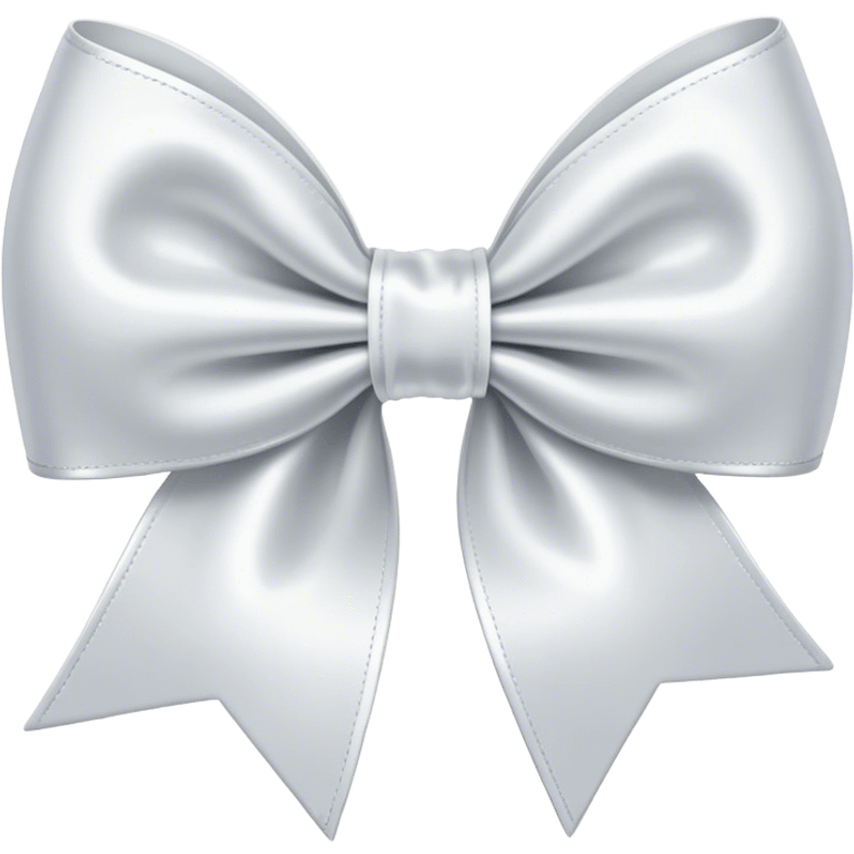 white satin bow emoji