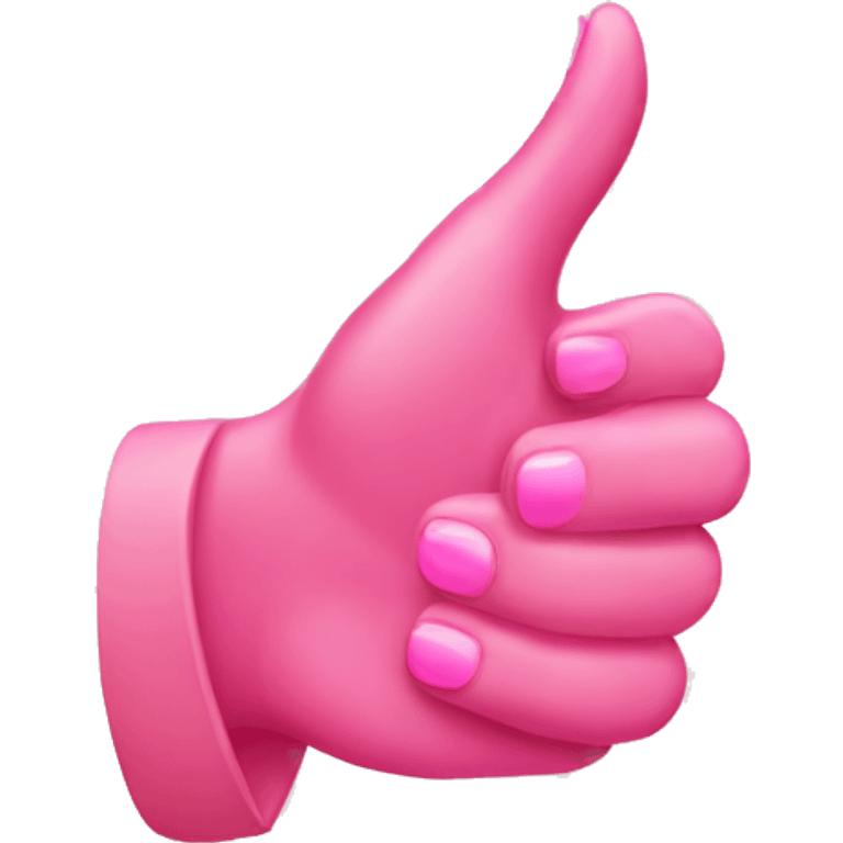 Thumbs up pink nails emoji