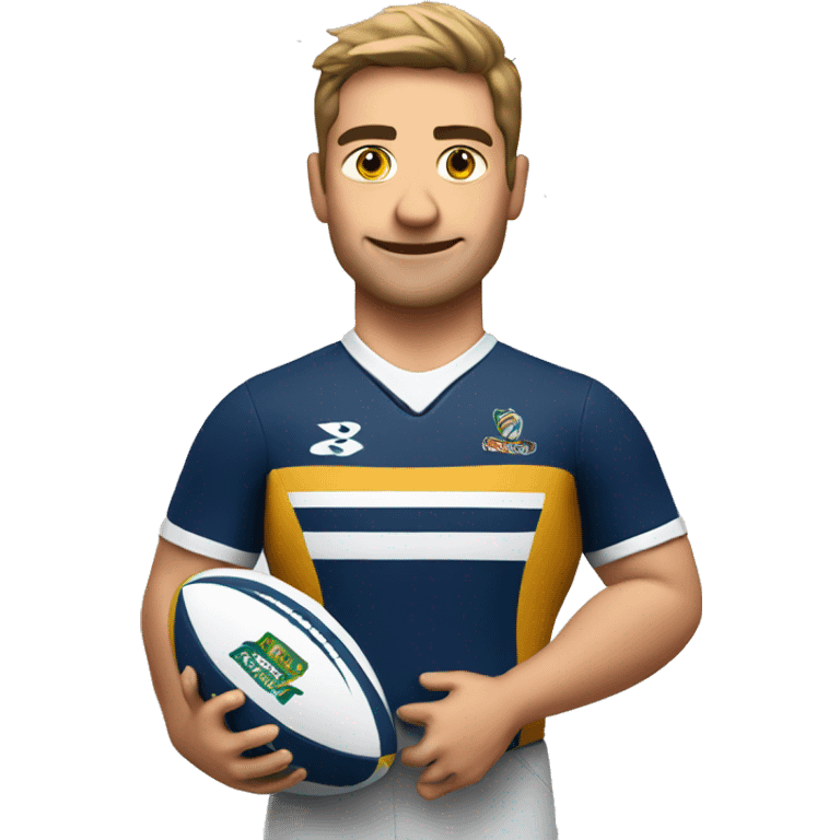 rugby player with rugbyball emoji