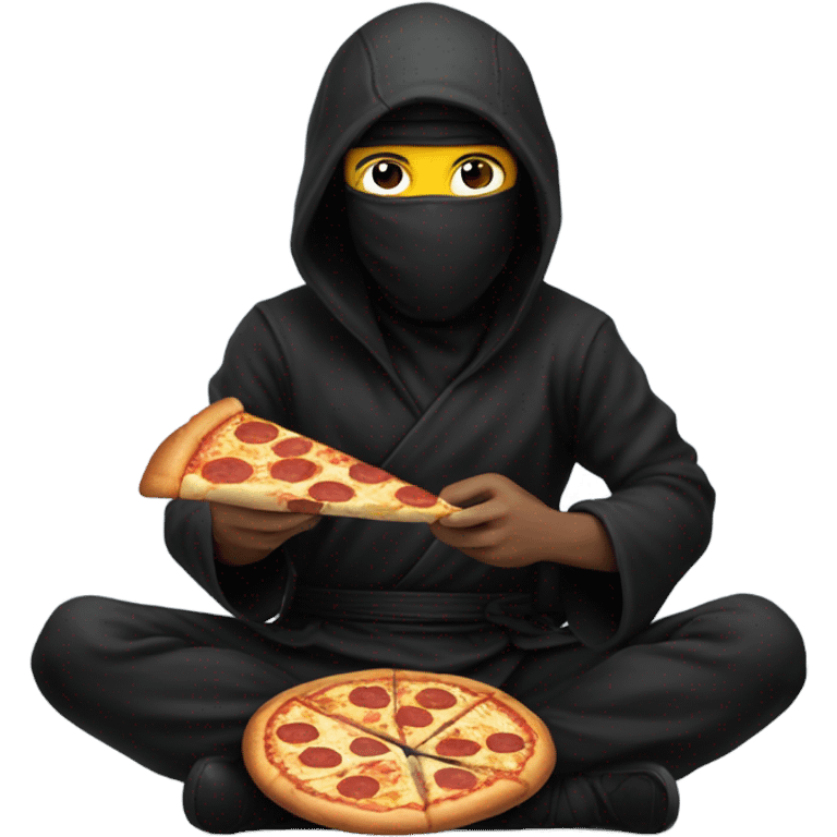 Ninja eating pizza  emoji