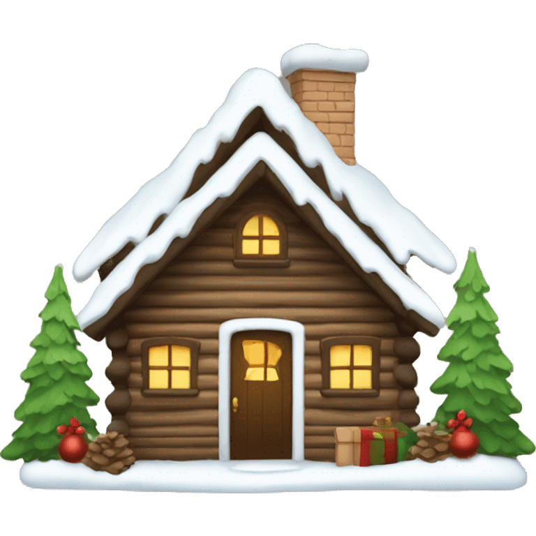 Christmas cabin emoji