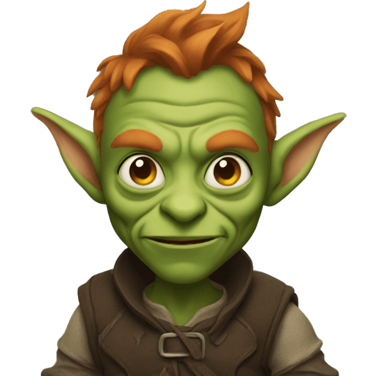 Goblin with ginger hair emoji