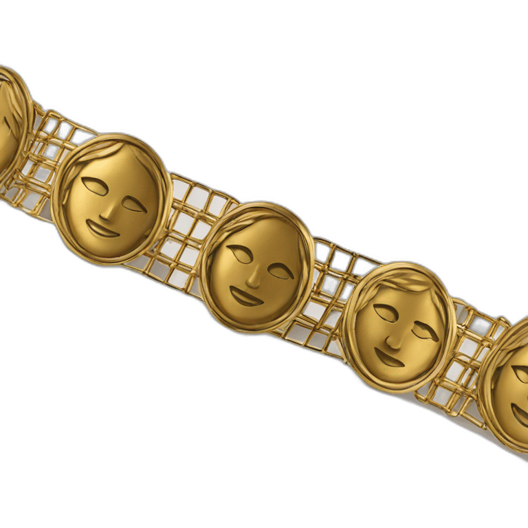 Golden Society bracelet jewelry emoji