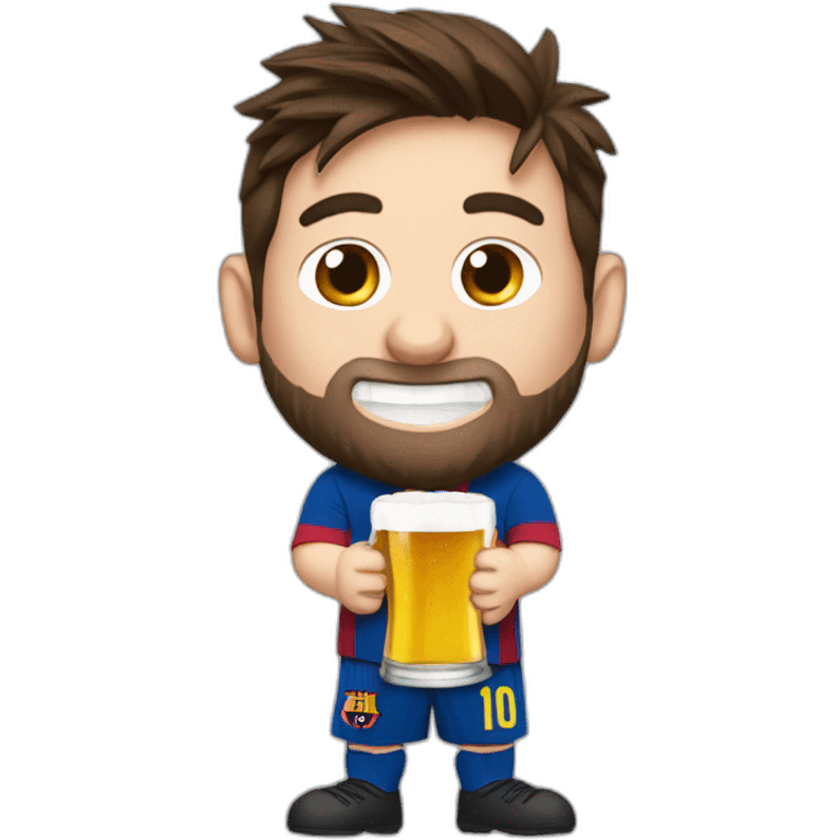 Messi tomando cerveza  emoji