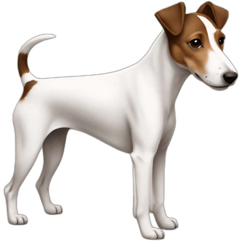 Smooth Fox Terrier white brown emoji