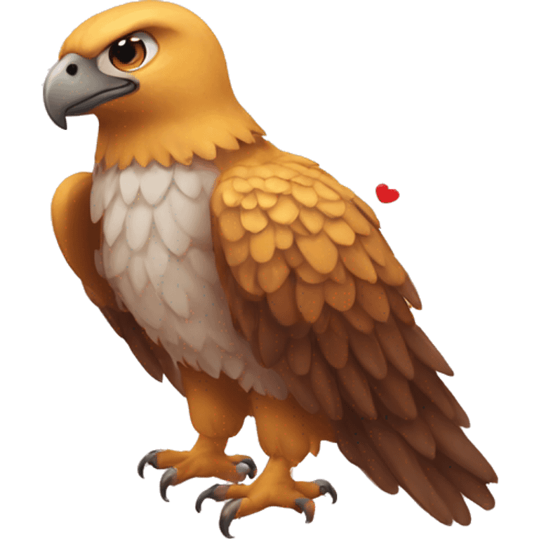 Águila con corazones  emoji